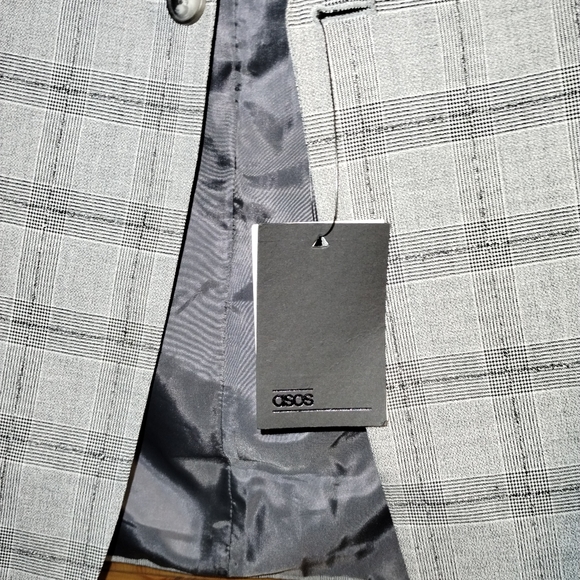 Mens Gray Plaid Balloon Pantsuit High Waisted - Picture 3 of 10